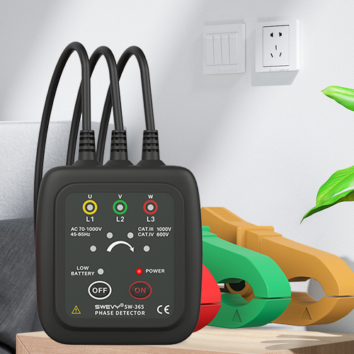 速為相序檢測(cè)儀高精度電力缺相相位檢測(cè)測(cè)試三相交流電測(cè)試相序表SW365